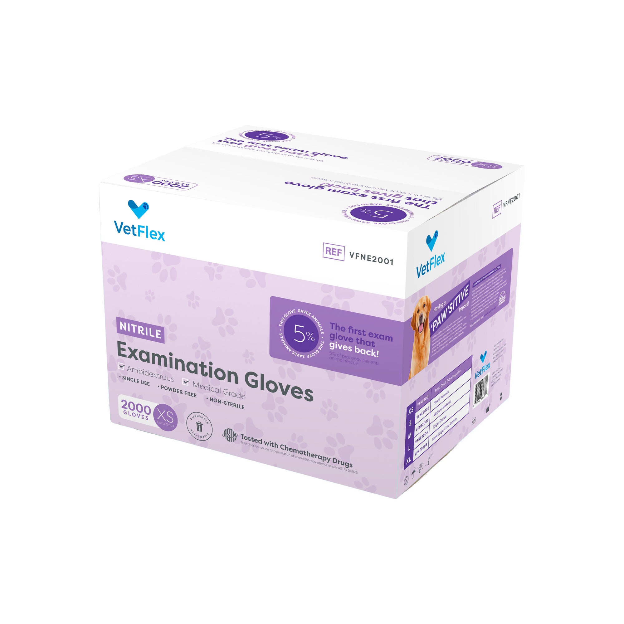 VetFlex Nitrile Exam Gloves (Case of 2000)