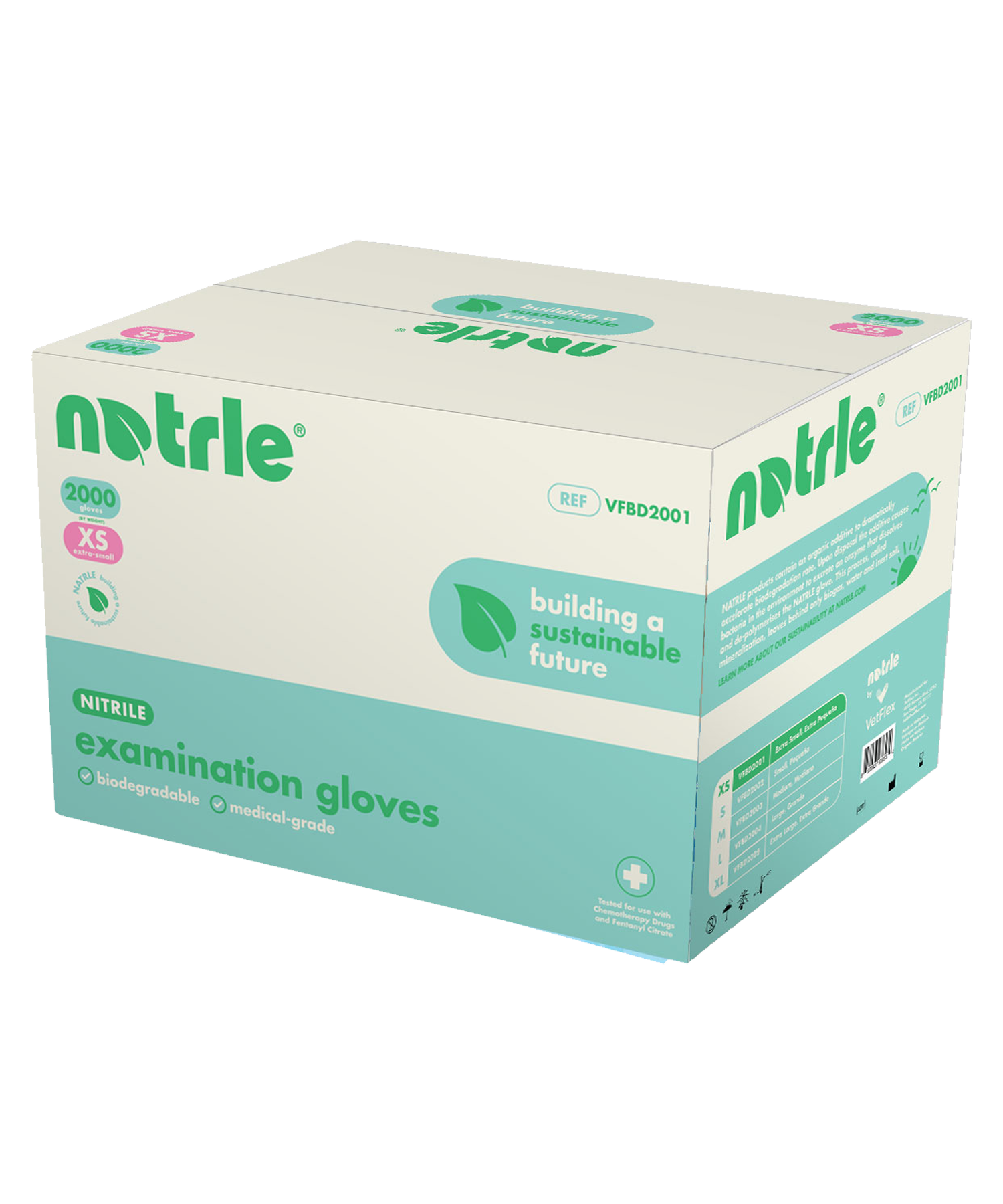 NATRLE™ Biodegradable Gloves (Case of 2000)