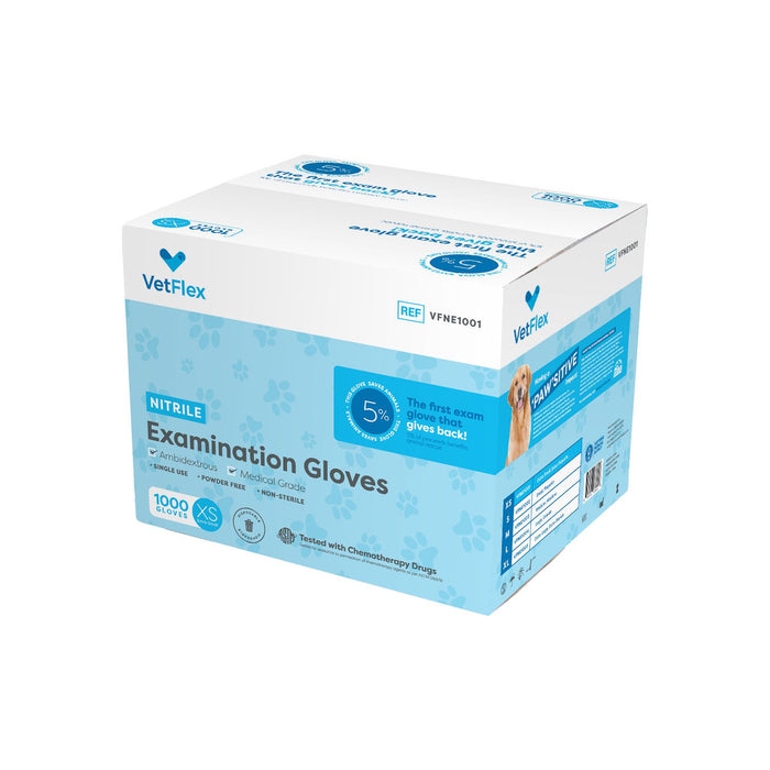 VetFlex Nitrile Exam Gloves (Case of 1000)
